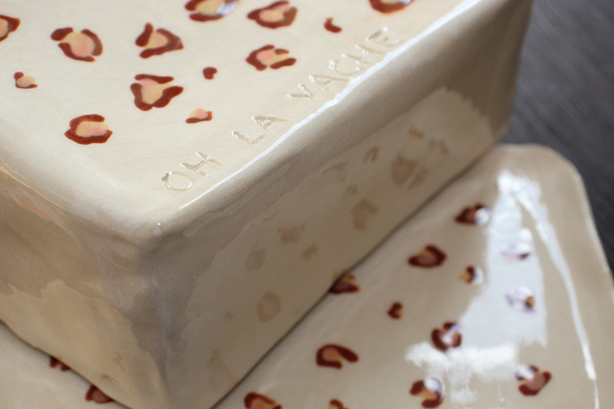 Beurrier Motif Léopard « Oh La Vache »