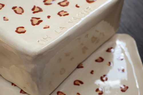 Beurrier Motif Léopard « Oh La Vache »