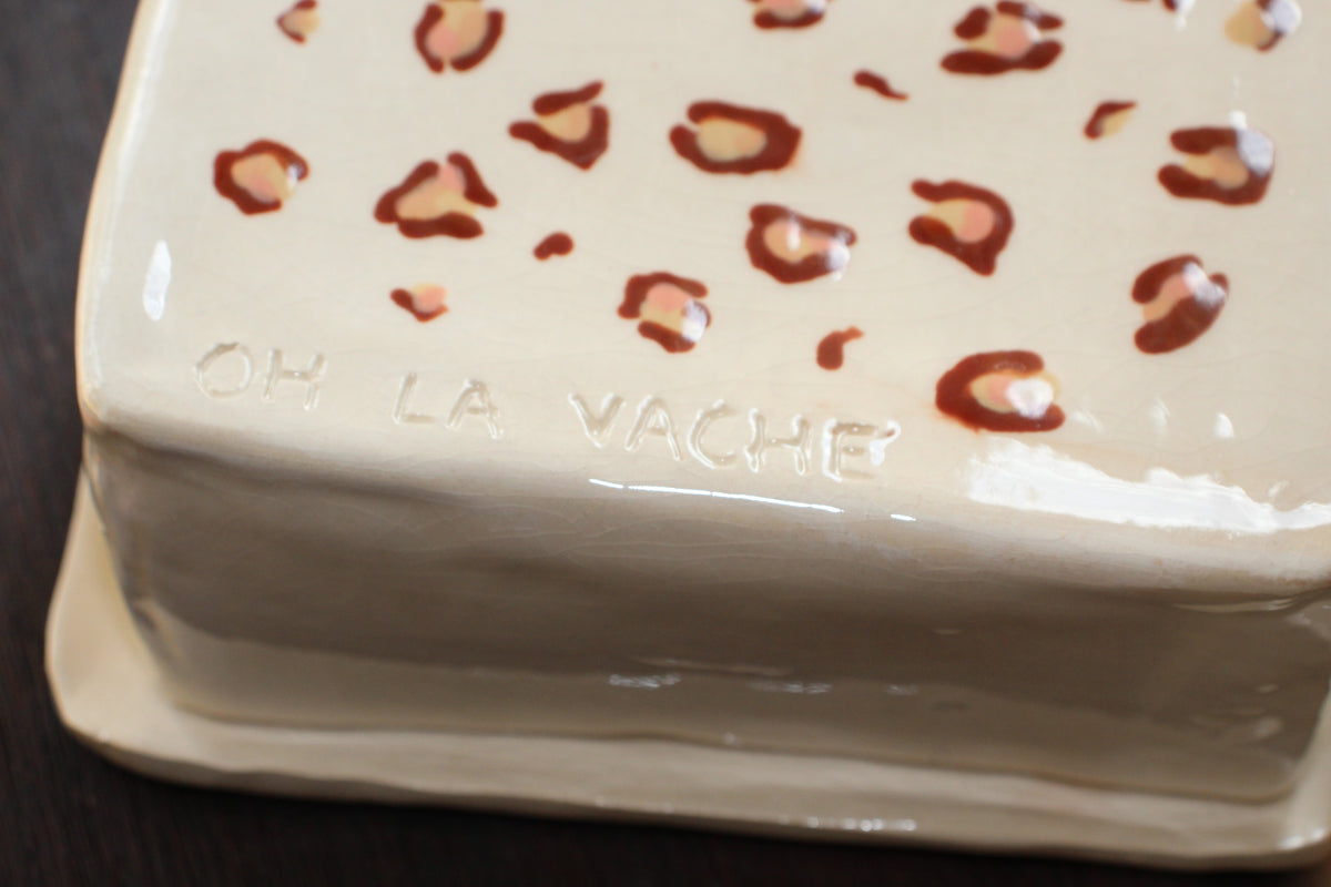 Beurrier Motif Léopard « Oh La Vache »